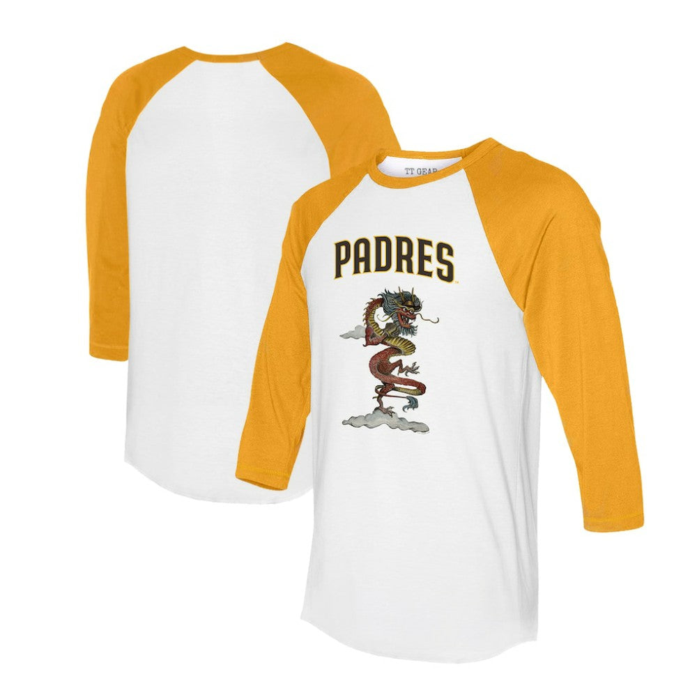San Diego Padres Tiny Turnip Unisex 2024 Year of the Dragon 3/4-Sleeve Raglan T-Shirt Near Me