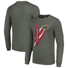 Minnesota Wild Starter Color Scratch Long-Sleeve T-Shirt - Green | NHL Lifestyle