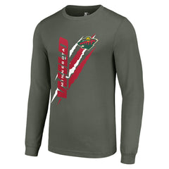 Minnesota Wild Starter Color Scratch Long-Sleeve T-Shirt - Green | NHL Lifestyle