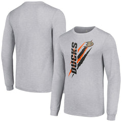 Anaheim Ducks Starter Color Scratch Long-Sleeve T-Shirt - Heather Gray | NHL online