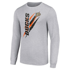 Anaheim Ducks Starter Color Scratch Long-Sleeve T-Shirt - Heather Gray | NHL online
