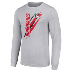 Carolina Hurricanes Starter Color Scratch Long-Sleeve T-Shirt - Heather Gray | NHL discount