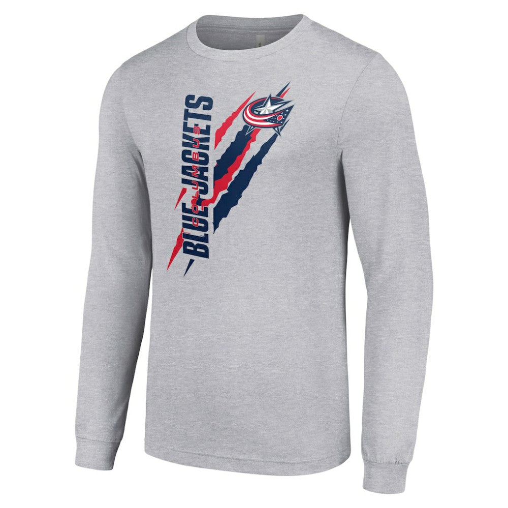 Columbus Blue Jackets Starter Color Scratch Long-Sleeve T-Shirt - Heather Gray | NHL sale