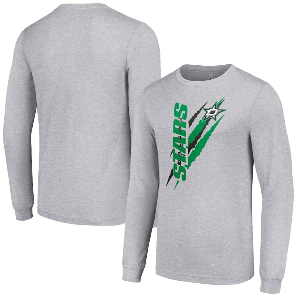 Dallas Stars Starter Color Scratch Long-Sleeve T-Shirt - Heather Gray | NHL discount