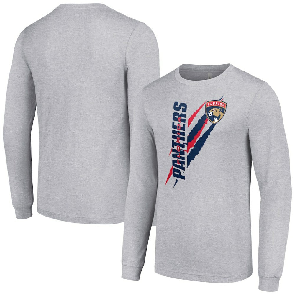 Florida Panthers Starter Color Scratch Long-Sleeve T-Shirt - Heather Gray | NHL Clearance