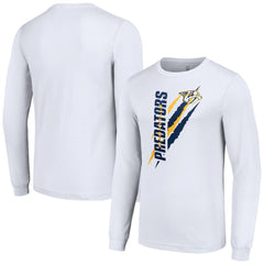 Nashville Predators Starter Color Scratch Long-Sleeve T-Shirt - White | NHL online