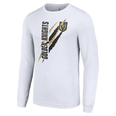 Vegas Golden Knights Starter Color Scratch Long-Sleeve T-Shirt - White | NHL Lifestyle