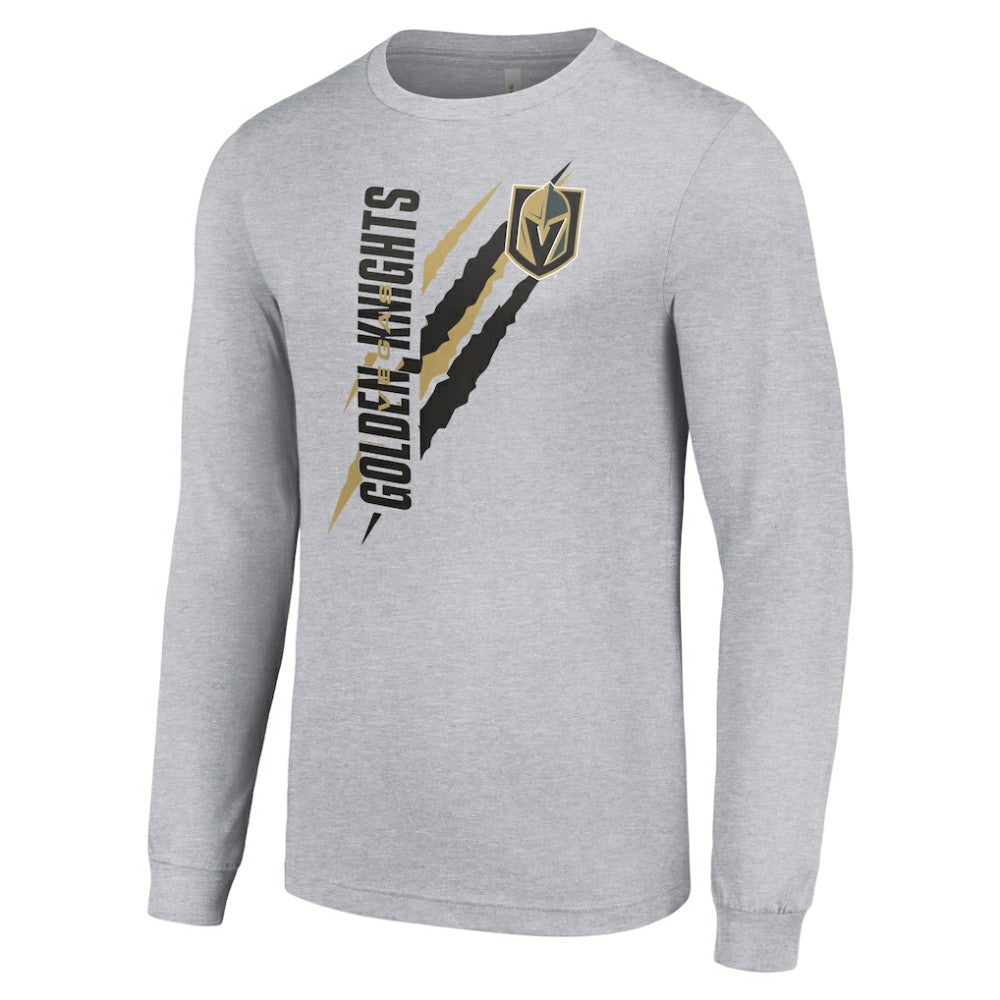 Vegas Golden Knights Starter Color Scratch Long-Sleeve T-Shirt - Heather Gray | NHL sale
