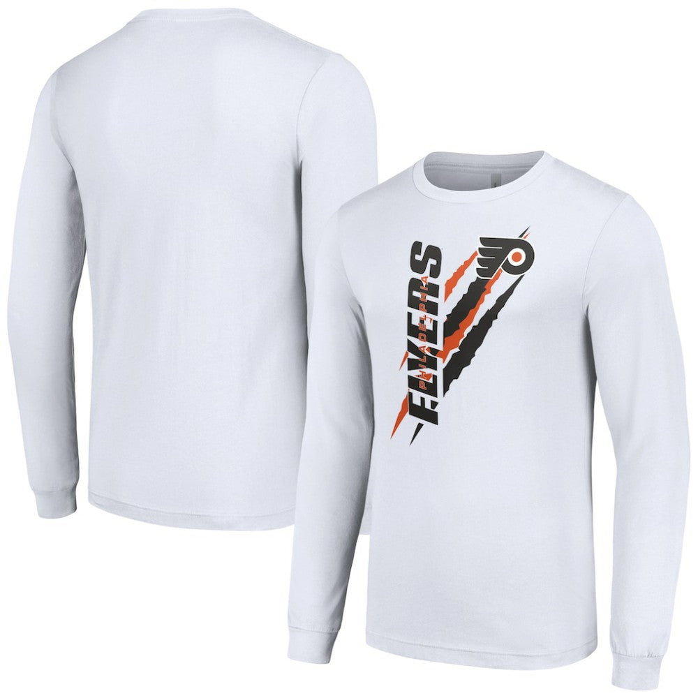 Philadelphia Flyers Starter Color Scratch Long-Sleeve T-Shirt - White | NHL sale