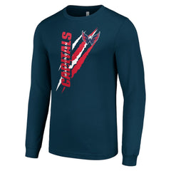 Washington Capitals Starter Color Scratch Long-Sleeve T-Shirt - Navy | NHL Lifestyle