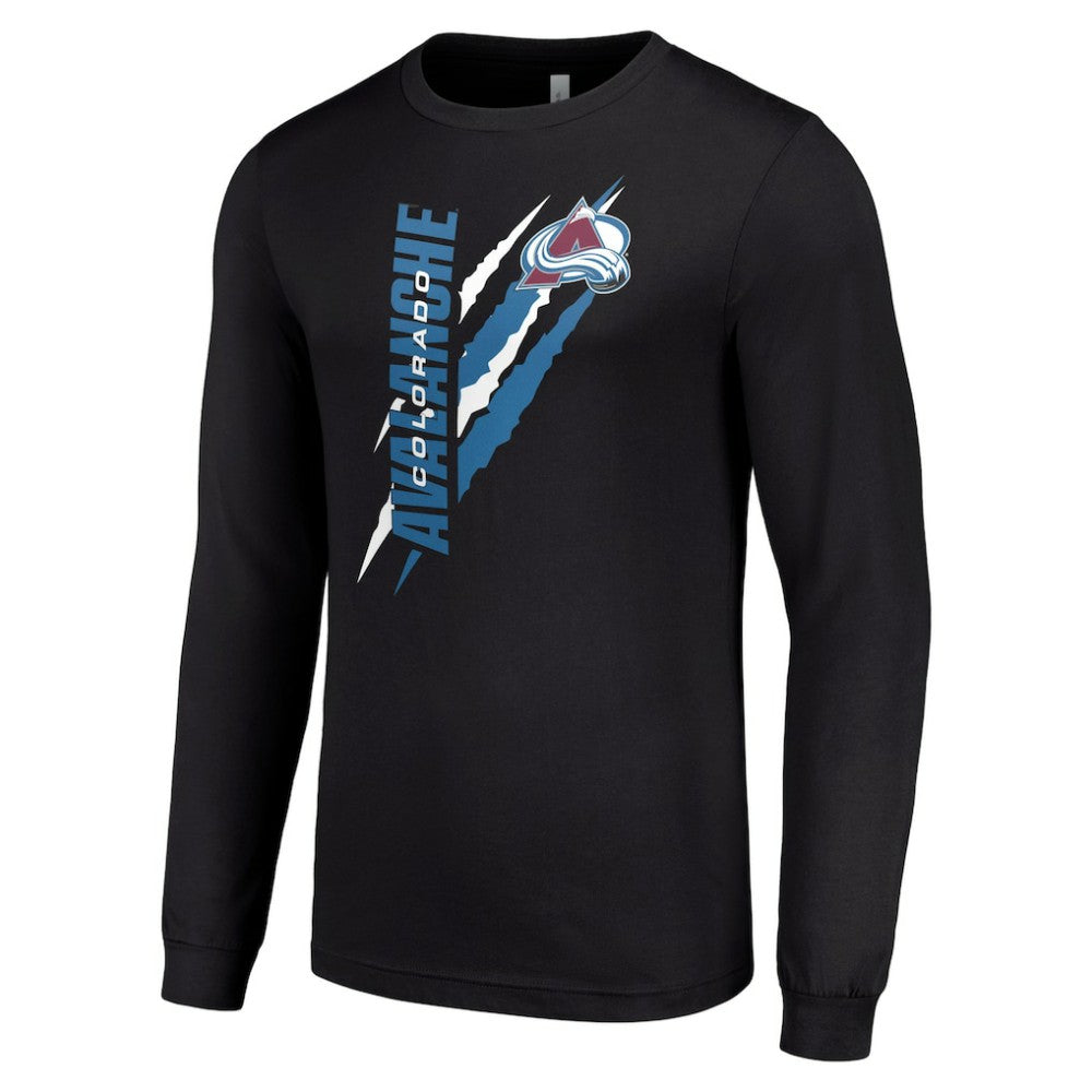 Colorado Avalanche Starter Color Scratch Long-Sleeve T-Shirt - Black | NHL sale