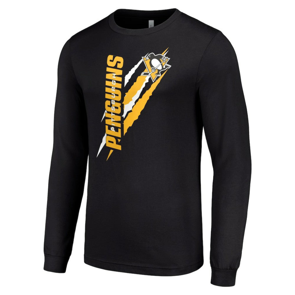 Pittsburgh Penguins Starter Color Scratch Long-Sleeve T-Shirt - Black | NHL on sale