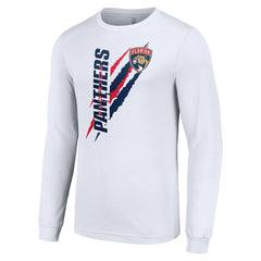 Florida Panthers Starter Color Scratch Long-Sleeve T-Shirt - White | NHL Clearance
