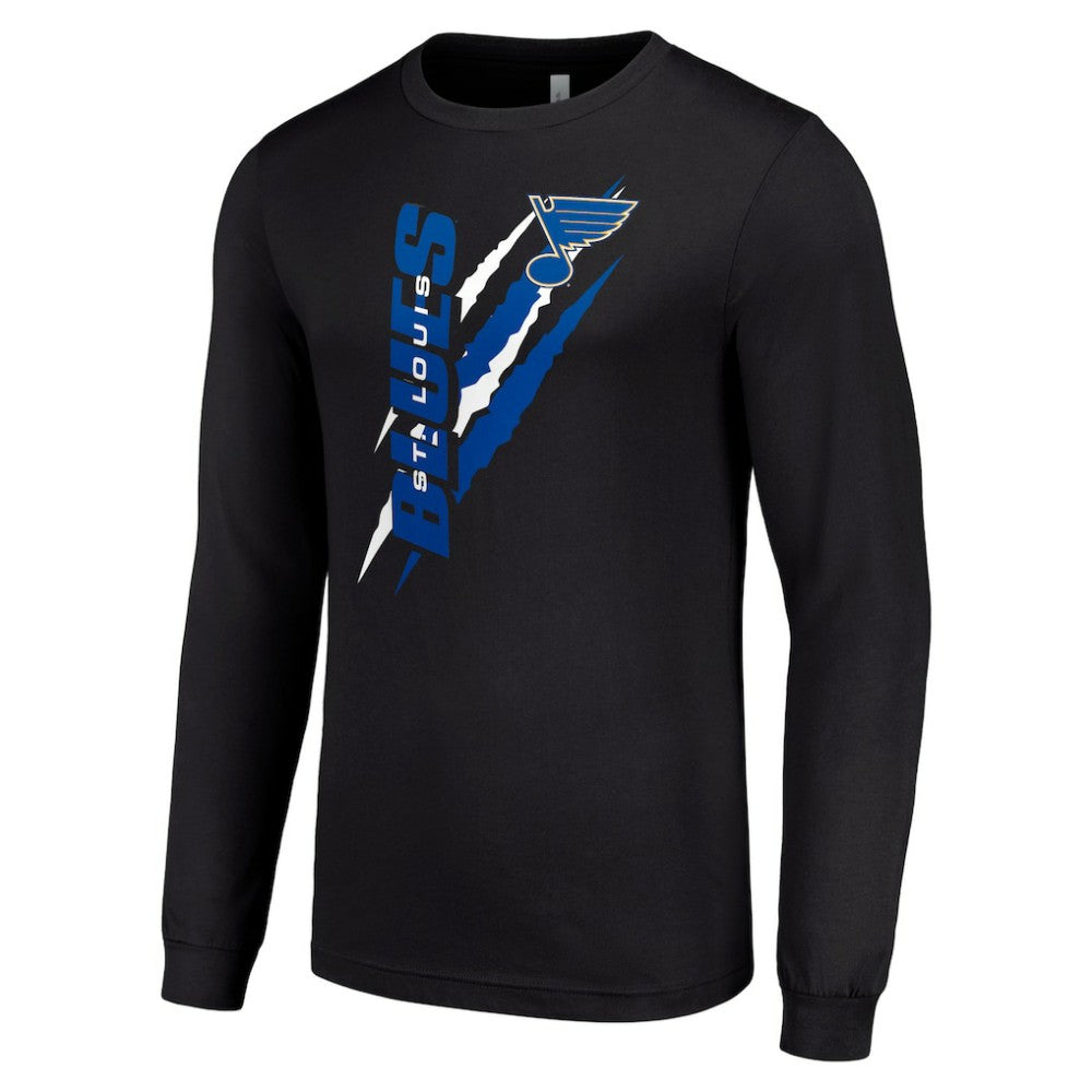 St. Louis Blues Starter Color Scratch Long-Sleeve T-Shirt - Black | NHL discount