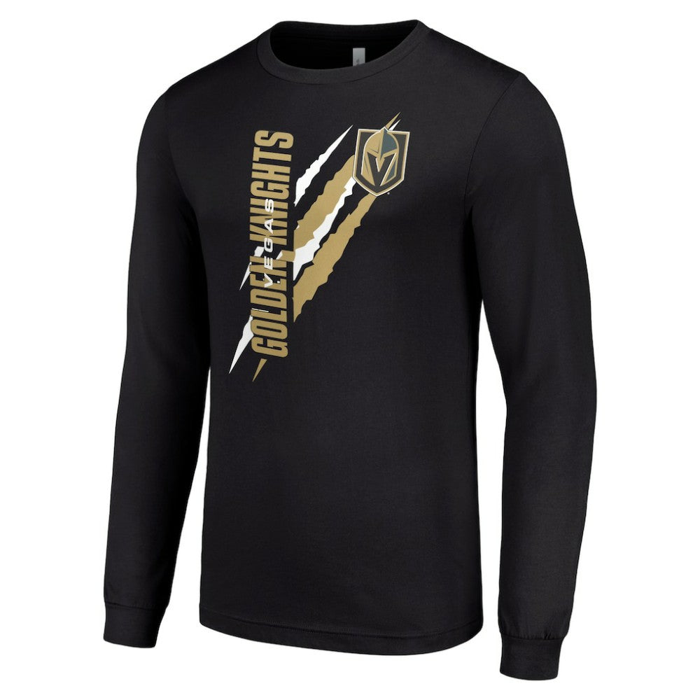 Vegas Golden Knights Starter Color Scratch Long-Sleeve T-Shirt - Black | NHL discount