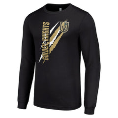Vegas Golden Knights Starter Color Scratch Long-Sleeve T-Shirt - Black | NHL discount