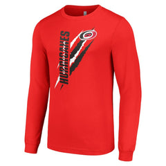 Carolina Hurricanes Starter Color Scratch Long-Sleeve T-Shirt - Red | NHL on sale