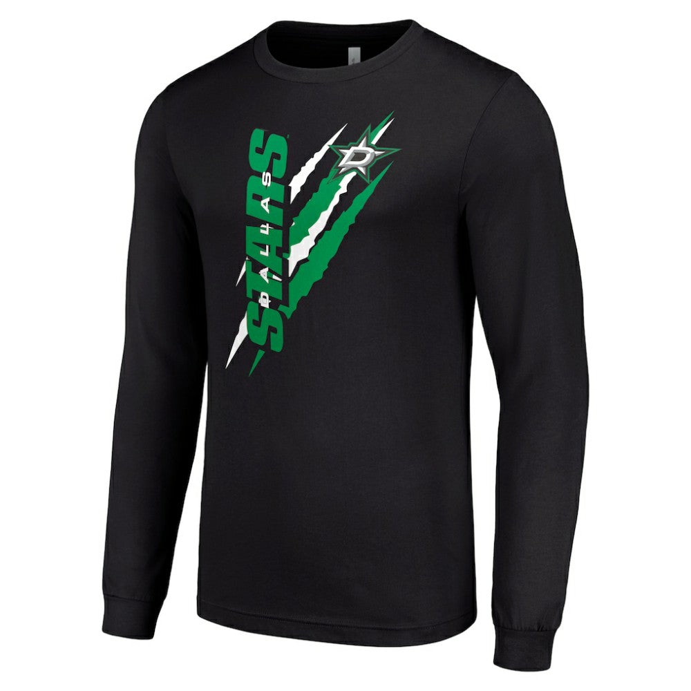 Dallas Stars Starter Color Scratch Long-Sleeve T-Shirt - Black | NHL online