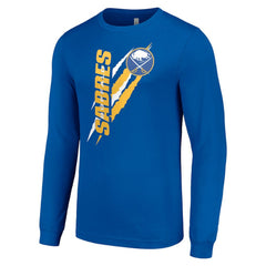 Buffalo Sabres Starter Color Scratch Long-Sleeve T-Shirt - Royal | NHL online