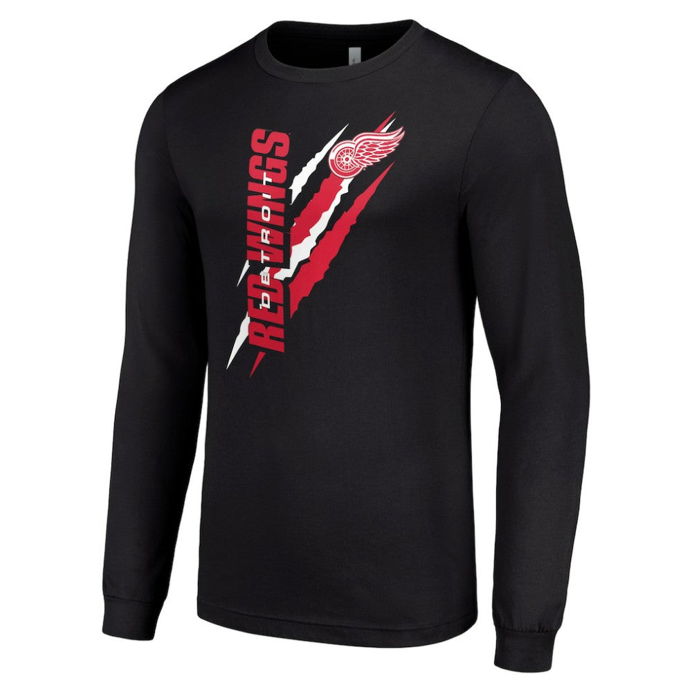 Detroit Red Wings Starter Color Scratch Long-Sleeve T-Shirt - Black | NHL on sale