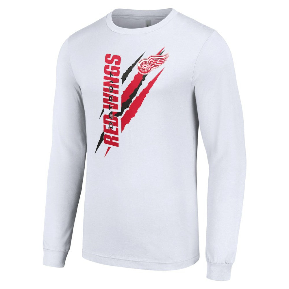 Detroit Red Wings Starter Color Scratch Long-Sleeve T-Shirt - White | NHL near me