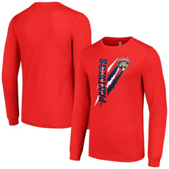 Florida Panthers Starter Color Scratch Long-Sleeve T-Shirt - Red | NHL Lifestyle