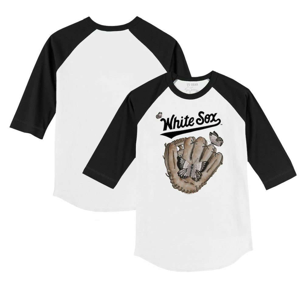Chicago White Sox Tiny Turnip Youth Butterfly Glove 3/4-Sleeve Raglan T-Shirt Outlet