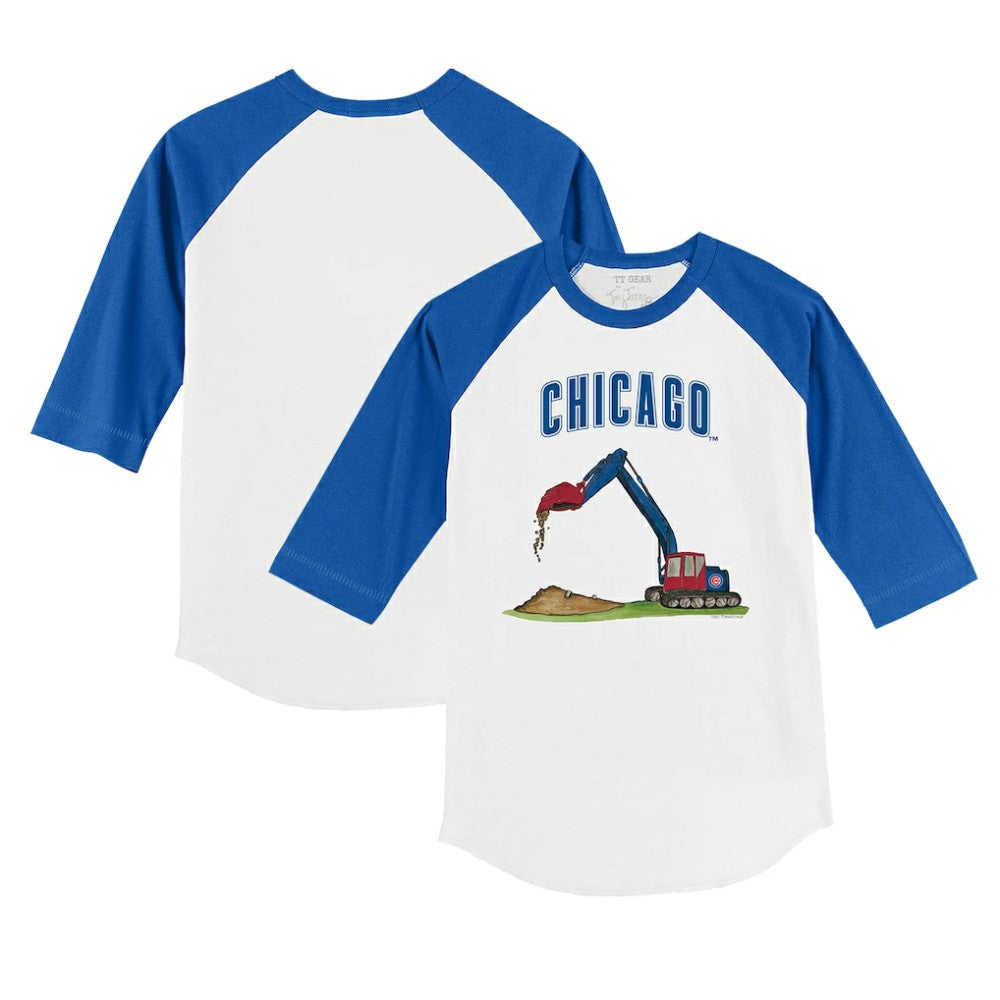 Chicago Cubs Tiny Turnip Youth Excavator 3/4-Sleeve Raglan T-Shirt Online