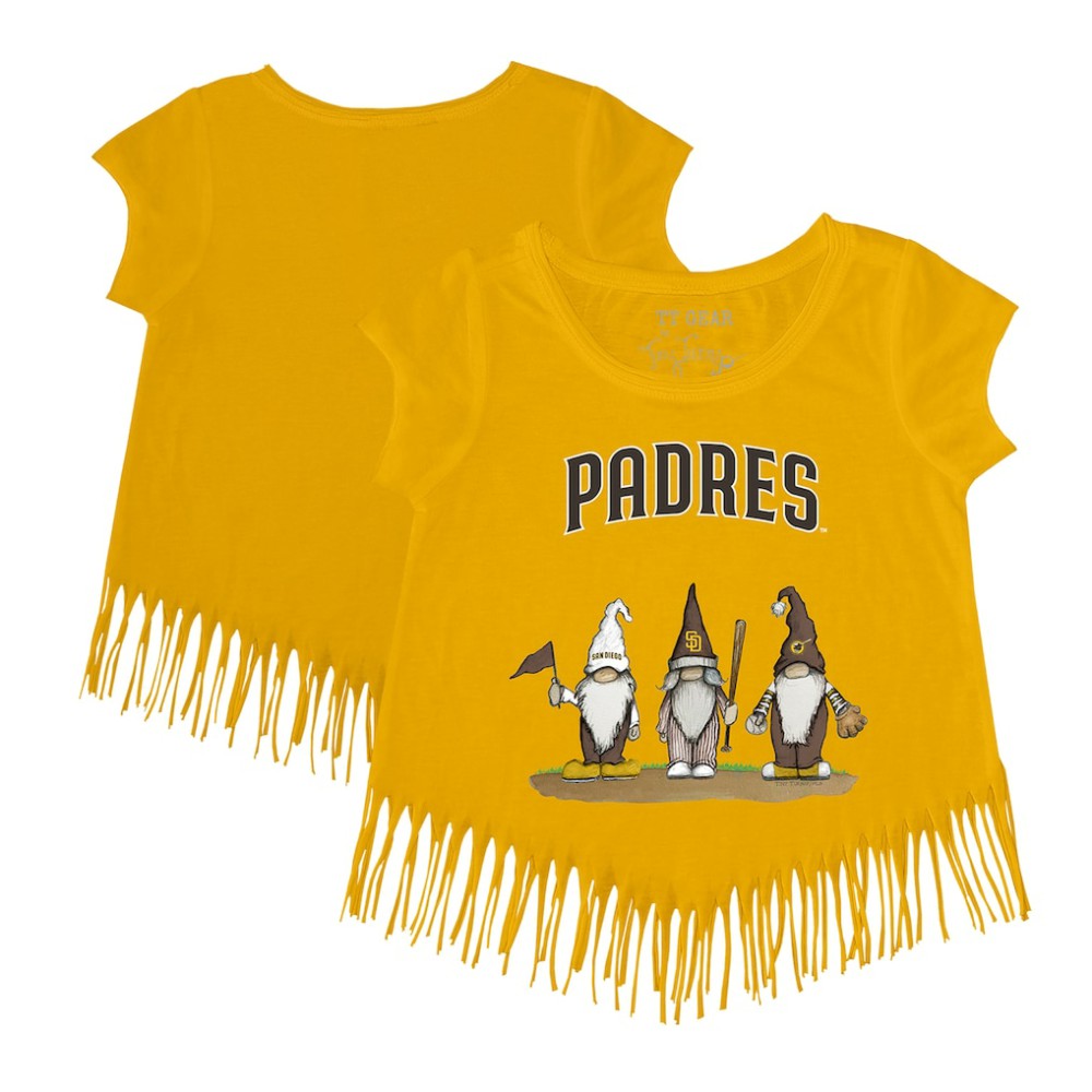 San Diego Padres Tiny Turnip Girls Youth Gnomes Fringe T-Shirt Outlet