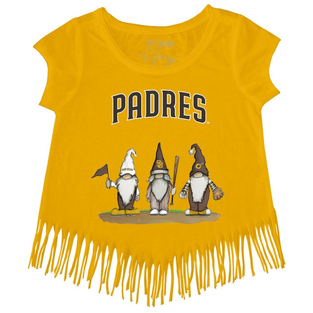 San Diego Padres Tiny Turnip Girls Youth Gnomes Fringe T-Shirt Outlet