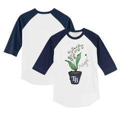 Tampa Bay Rays Tiny Turnip Youth Lilies & Ladybugs 3/4-Sleeve Raglan T-Shirt Outlet
