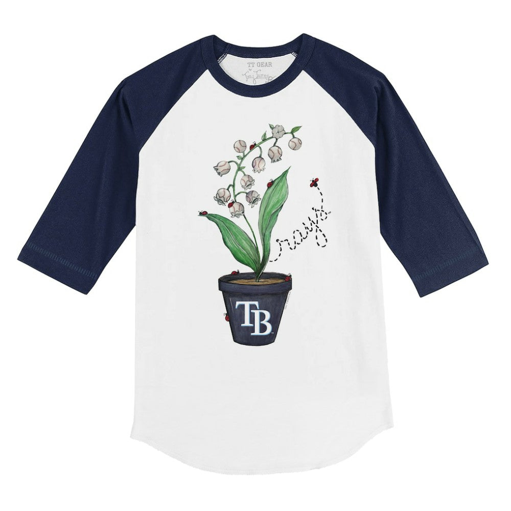 Tampa Bay Rays Tiny Turnip Youth Lilies & Ladybugs 3/4-Sleeve Raglan T-Shirt Outlet