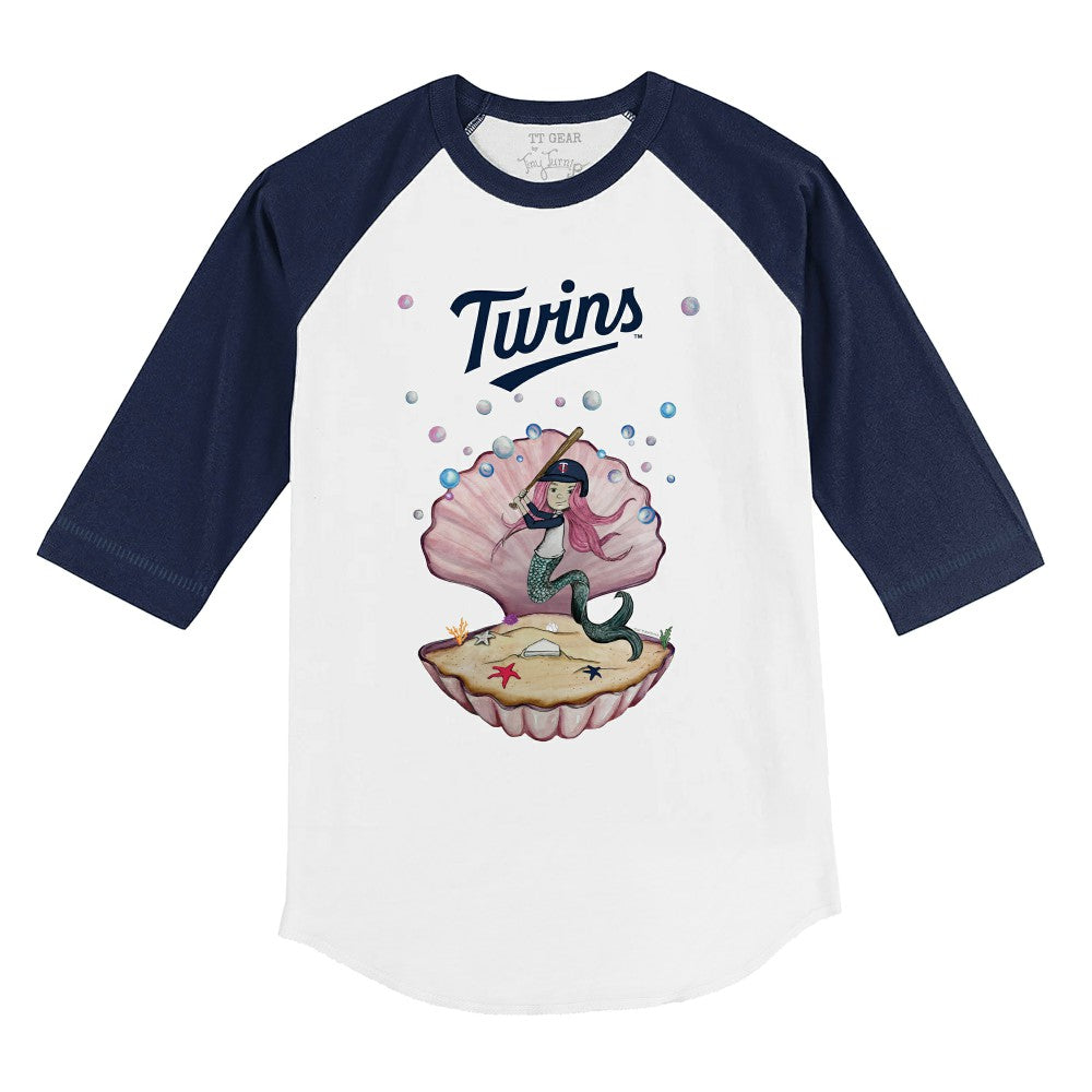 Minnesota Twins Tiny Turnip Youth Mermaid 3/4-Sleeve Raglan T-Shirt Discount