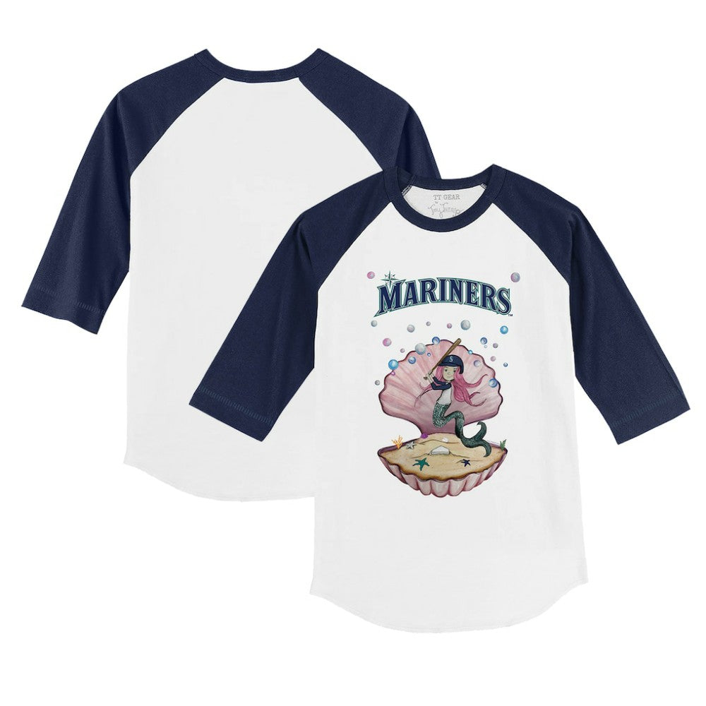Seattle Mariners Tiny Turnip Youth Mermaid 3/4-Sleeve Raglan T-Shirt Sale