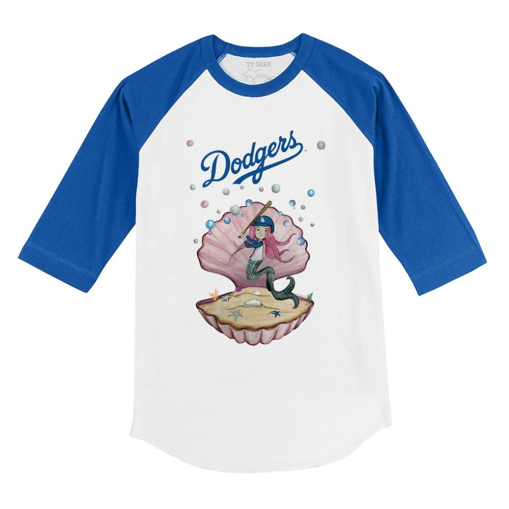 Los Angeles Dodgers Tiny Turnip Youth Mermaid 3/4-Sleeve Raglan T-Shirt Outlet