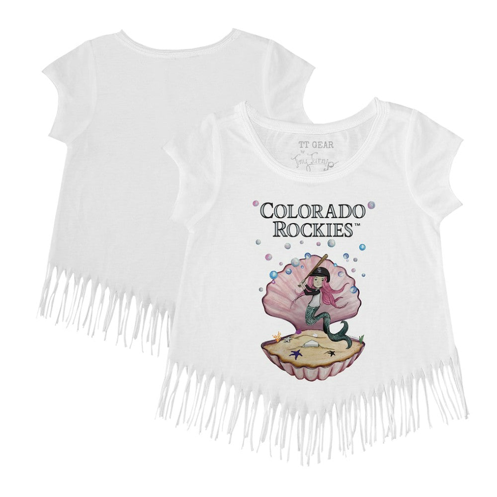 Colorado Rockies Tiny Turnip Girls Youth Mermaid Fringe T-Shirt Online
