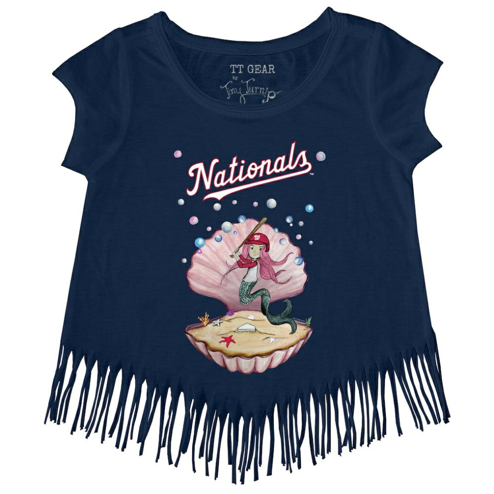 Washington Nationals Tiny Turnip Girls Youth Mermaid Fringe T-Shirt Discount