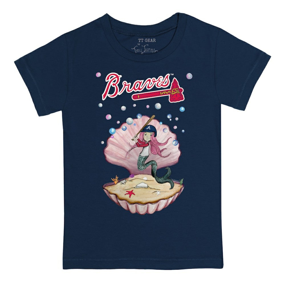 Atlanta Braves Tiny Turnip Youth Mermaid T-Shirt Discount