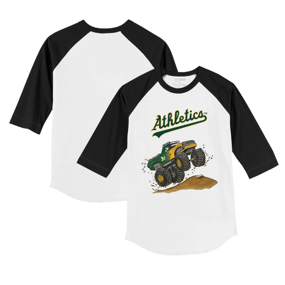 Athletics Tiny Turnip Youth Monster Truck 3/4-Sleeve Raglan T-Shirt Discount
