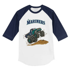 Seattle Mariners Tiny Turnip Youth Monster Truck 3/4-Sleeve Raglan T-Shirt Near Me