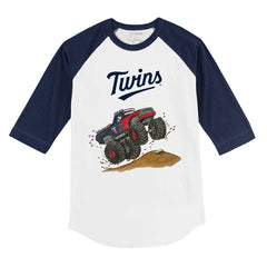 Minnesota Twins Tiny Turnip Youth Monster Truck 3/4-Sleeve Raglan T-Shirt Discount