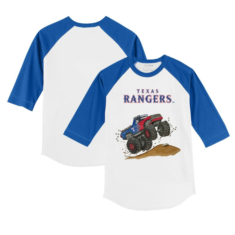 Texas Rangers Tiny Turnip Youth Monster Truck 3/4-Sleeve Raglan T-Shirt Discount