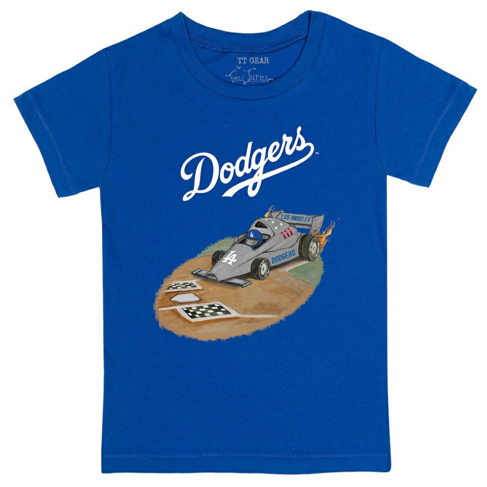 Los Angeles Dodgers Tiny Turnip Youth Race Car T-Shirt Outlet