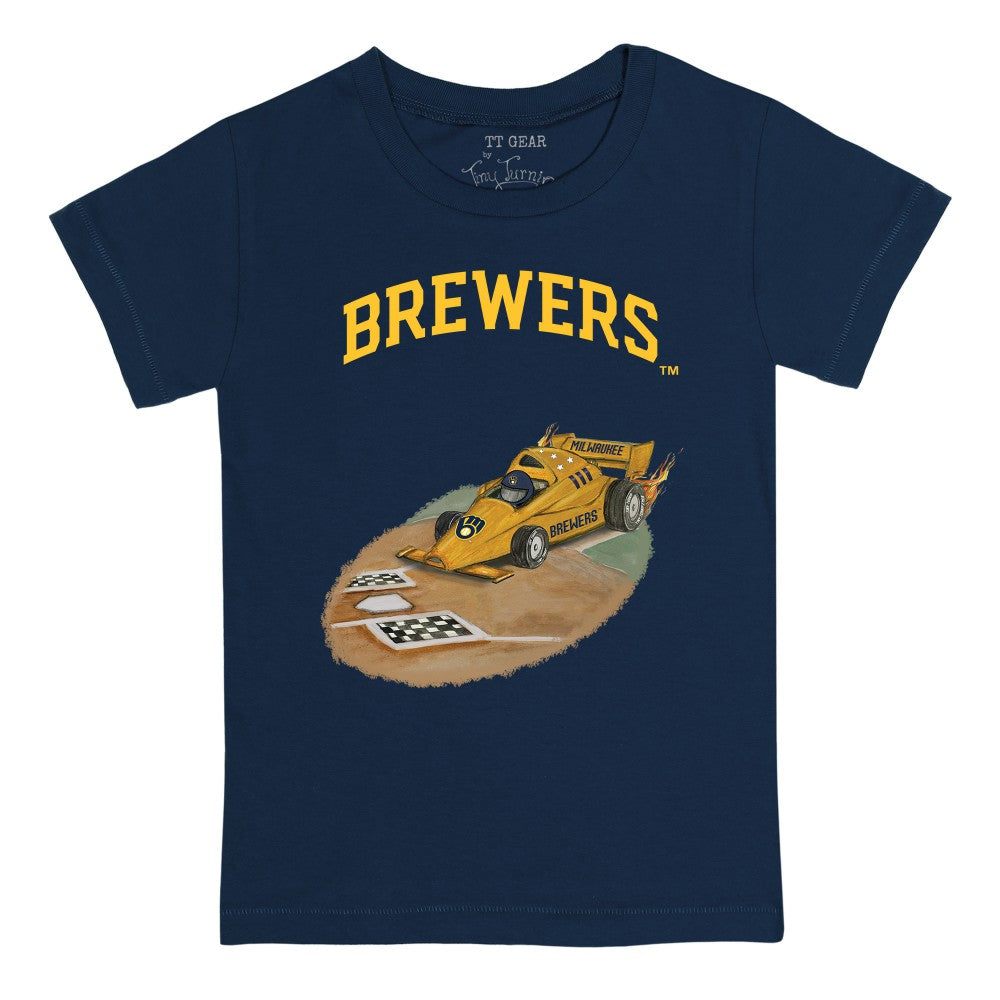 Milwaukee Brewers Tiny Turnip Youth Race Car T-Shirt Sale