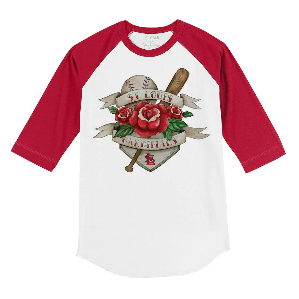 St. Louis Cardinals Tiny Turnip Youth Tattoo Rose 3/4-Sleeve Raglan T-Shirt Online