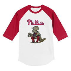 Philadelphia Phillies Tiny Turnip Youth Triceratops 3/4-Sleeve Raglan T-Shirt Outlet