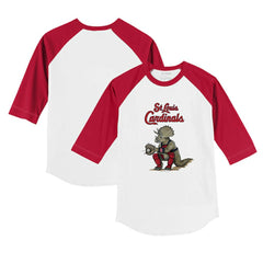 St. Louis Cardinals Tiny Turnip Youth Triceratops 3/4-Sleeve Raglan T-Shirt for sale