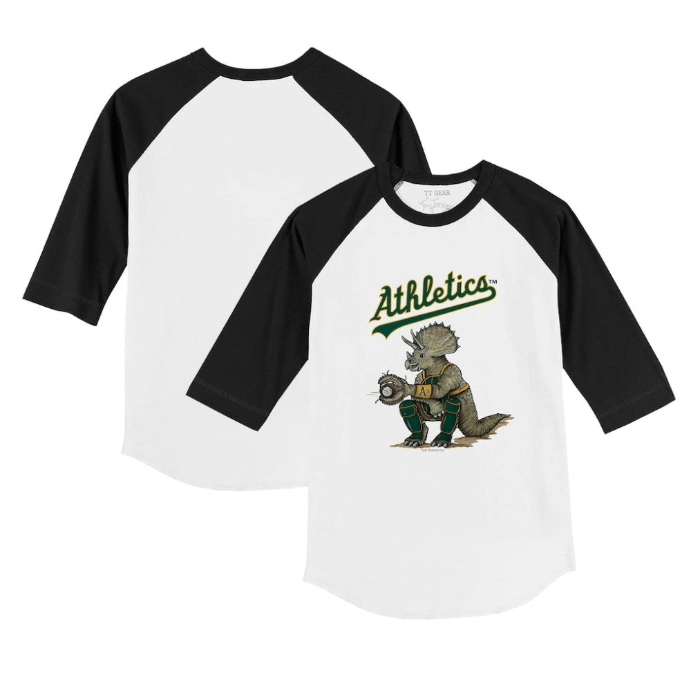 Athletics Tiny Turnip Youth Triceratops 3/4-Sleeve Raglan T-Shirt Outlet