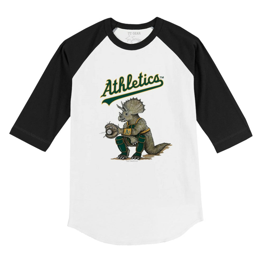 Athletics Tiny Turnip Youth Triceratops 3/4-Sleeve Raglan T-Shirt Outlet