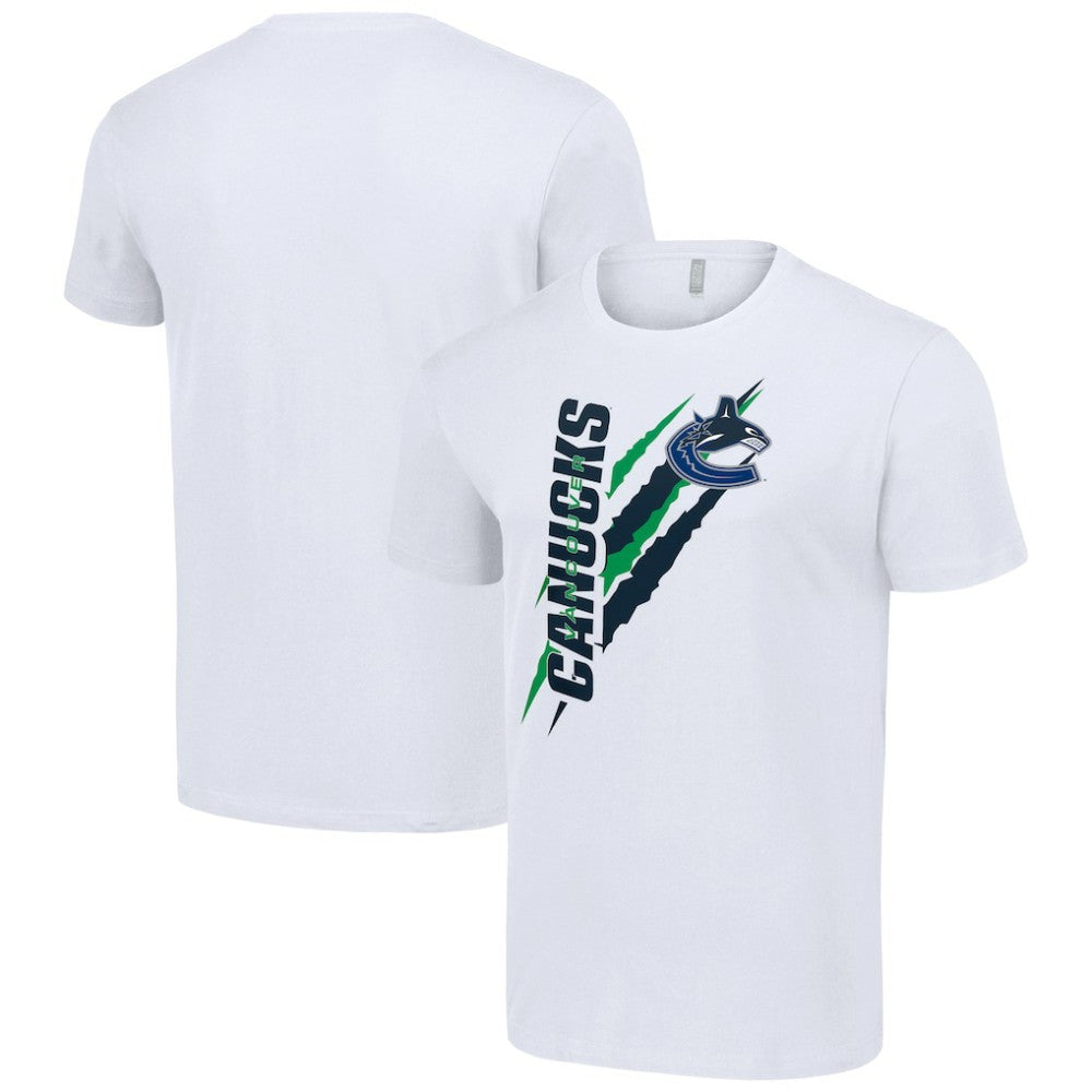 Vancouver Canucks Starter Color Scratch T-Shirt - White | NHL Clearance
